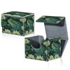 CAPAUNVDA Card Deck Box for MTG Trading Cards with Magnetic Closure,Premium Card Storage Box Case Cover for TCG CCG Magic Cards,Green Frog Lotus