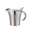 Gravy boat Stainless Steel Insulated Jug with Hinged Lid Ideal for Gravy or Cream at Thanksgiving, Stainless Steel Gravy Boat Sauce (450ML) (silver)