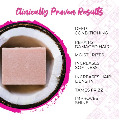 Viori Coconut Bliss Advanced Repair and Moisturizing Shampoo Bar - Made with Rice Water for Hair Growth - Handcrafted Sulfate Free Shampoo