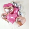 10Pcs Silver Foil Heart Shaped Balloons 18 Inch Heart Mylar Balloons For Baby Shower Wedding Valentine Decorations Love Balloons Party Decorations