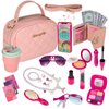 Little Girls Play Purse, Kids Toy Purse and Pretend Makeup Kits for Toddlers -My First Purse Set Include Handbag, Phone, Wallet, Play Mermaid Jewelry, Pretend Play Girl Toys, Gift for Girls 3 4 5 6 7
