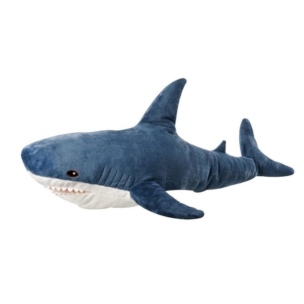 XIGUI 24 Inch Plush Shark Toy,Shark Plush Soft Squishy Shark Toys Shark Plush Pillows, Perfect Stress Relief，Room Decoration for Boys and Girls Shark Plushies for Kids Blue