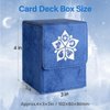 ULTRGEE Deck Box for MTG, MTG Deck Box Fits 110 Single Sleeved Commander Cards, Trading Card Storage Case with 2 Dividers - Denim
