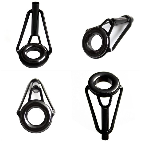 8pcs Fishing Rod Tip Repair Kit Rod Top Tips Replacement Fishing Rod Tips Stainless Steel Ceramic Ring Guide Tips