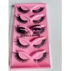 False Eyelashes Set, 5 Pairs, Long Curly Wispy Style, Transparent Mink Look (HY5─10)