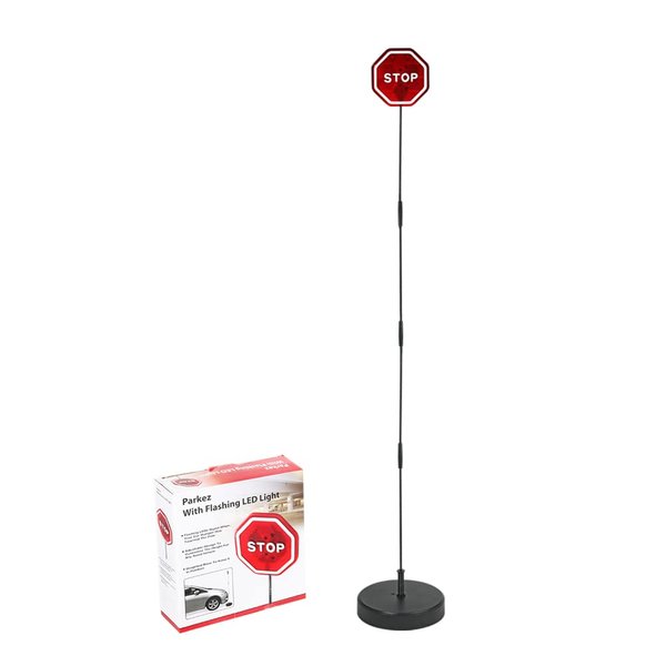 Reswish LED Light Parking Stop Sign,Smart Parking LED Garage Flashing Warning Stop Sign, Parking Assist LED Stop Sign Parking Assistant with Flashing Signal for Garage