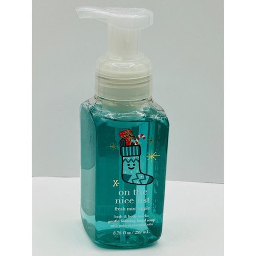 Fresh Mint Apple Gentle Foaming Hand Soap On The Nice List Full Size Bottle 8.75 Ounce Wash