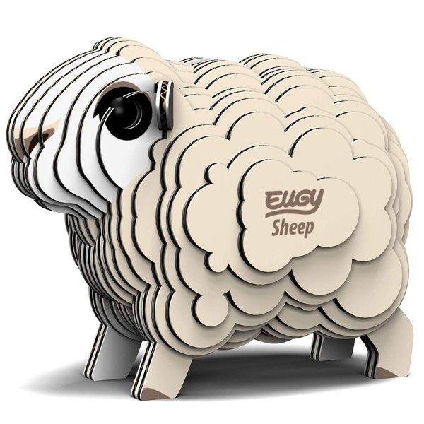 Eugy Sheep 3D Puzzle, 22 Piece Eco-Friendly Educational Toy Puzzles for Boys, Girls & Kids Ages 6+