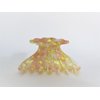 Golden yellow, pink, white clear marbled hair claw clip medium fine hair