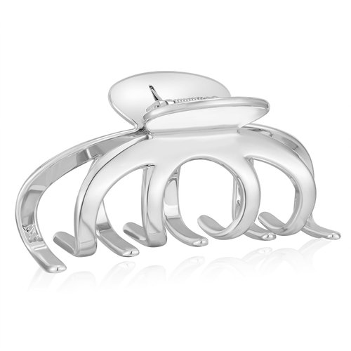 LILIE&WHITE Silver Hair Clips For Women Summer Hair Clip With Claw Acrylic Clips For Hair Pretty Claw Clips For Thin Hair Women Non Slip Strong Hair Clamps Accessories Gift