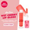 Lime Crime Wet Cherry Lip Gloss, Flaming Cherry (Bright Peach) - Cherry Scented Lightweight, Plumping & Comfortable Ultra Glossy Sheen That Won't Stick - Long Lasting & Non-Sticky - Vegan Makeup