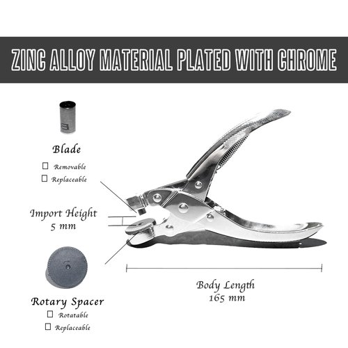 Razzi Fidel Felt and Fabric Hole Punch - Perfect for DIY Crafts, Sheepskin Leather, Plastic Film, and Paper - Single Hole Punch (1/4'' Hole (6mm))