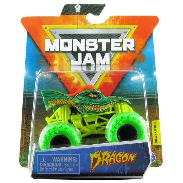 Monster Jam 2020 Spin Master 1:64 Diecast Monster Truck with Wristband: Nitro Neon Dragon