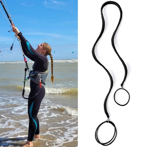 Spiral Hair Ties for Sprots, Longhairs Ponytail Holders, Elastic Braided Hair Tie No Tangled, Pony Tail Wrap for Long Hair for Gym, Swimming, Diving 35" Black
