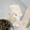 White Flower Hair Comb Hair Stick Cloth Art Silk Flowers Hair Updo Accessories Chinese Hair Chopsticks Hairpin Hair Decoration MGPFERD