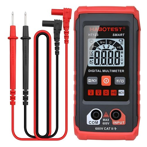 HT123 Fully Intelligent Digital Display multimeter with LED Backlight, Non-Contact Voltage Detection, Automatic Gear Shifting