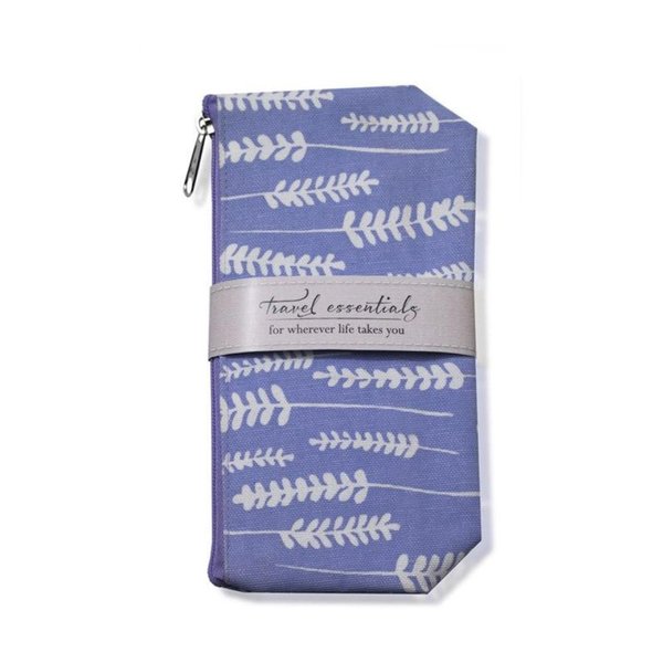 Mangiacotti Cosmetic Bag Travel Essentials Canvas Makeup Pouch Toiletry Bags, 4.75" x 8.5", Lavender