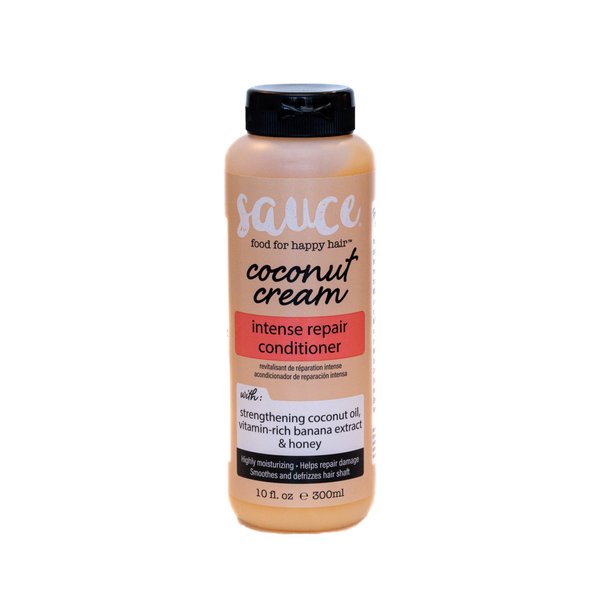 Sauce Beauty Intense Repair Conditioner - Coconut Cream Conditioner For Hair with Coconut Oil and Banana - Revitalizing Coconut Conditioner - Paraben & Sulfate-Free Coconut Hair Conditioner (10 Fl Oz)