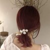 2 Pcs Pearl Hair Tie Ponytail Holders Hair Accessories for Girl Women