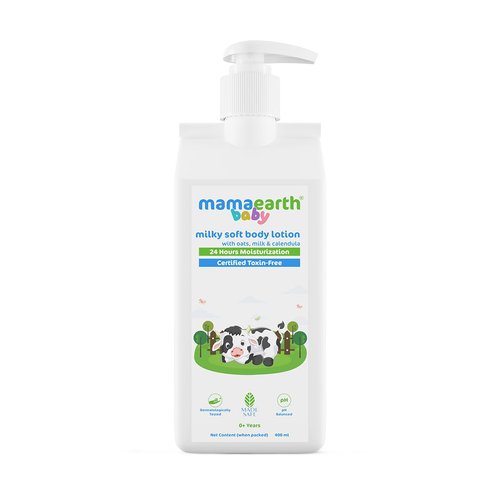 MAMAEARTH Milky Soft Body Lotion for Babies | Nourishing Oats, Milk & Calendula Infused Baby Moisturizer | Gentle Irritation-Free Formula for Delicate Skin | 13.53 Fl Oz (400ml)