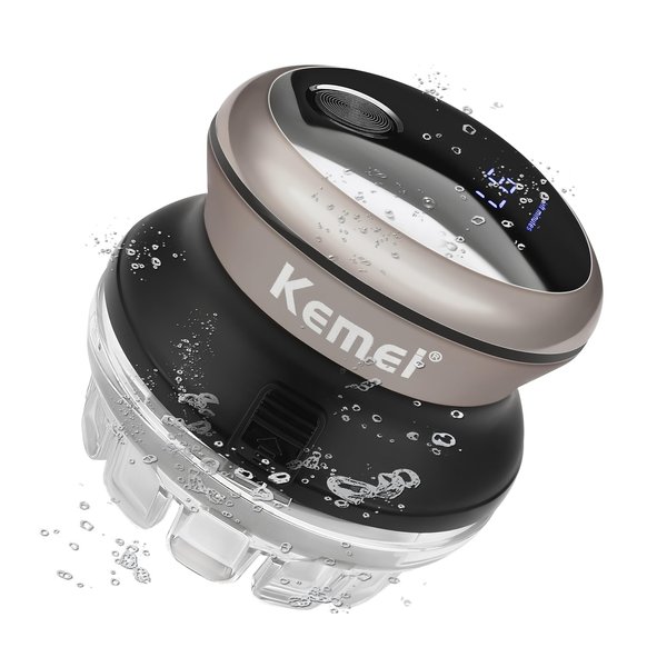 KEMEI Hair Clipper for Men,Circular Cordless Hair Trimmer, Self-Haircut Kit, Rechargeable LED Display KM 887