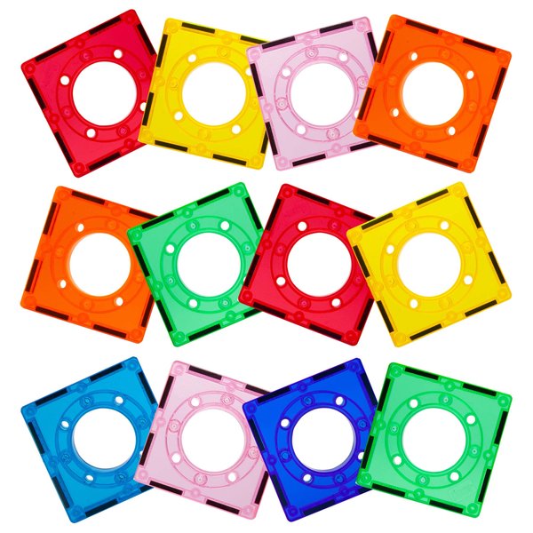 PicassoTiles Magnetic Tiles for Marble Run Racetrack Square Joint Shape Building Block Construction Colorful STEM Toy Set Learning Kit Educational Magnet Playset for Toddler Boys & Girls Ages 3+