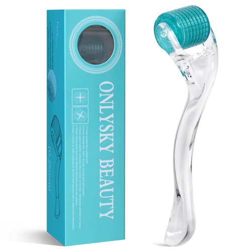 Fine Titanium Derma Roller- 0.25mm Microderm Roller - Microneedle Roller with Case Fpr Personal Use Microneedling Roller -192 Micro Needle Dermal Roller