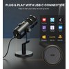 MAONO USB Dynamic Microphone, Podcast Recording Microphone with Gain Knob, Plug & Play, Metal Structure, Voice-Isolating Technology, Cardioid Studio PC Mic for Streaming, Vocal, Home Studio-PD100U