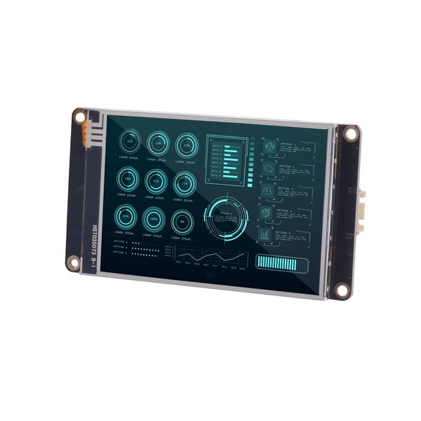 Nextion 3.5″ Enhanced HMI Display Module NX4832K035 Resistive LCD-TFT Touch Screen 480 * 320, with RTC Function and 8 Digital GPIOs, Suitable for 3D Printers, Beauty Device, etc.