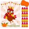 Hohomark Thanksgiving Party Games for Adults,26.5"x20" Pin The Tail on The Turkey Game Thanksgiving Game for School Classroom Family Activities Thanksgiving Party Decoration Supplies