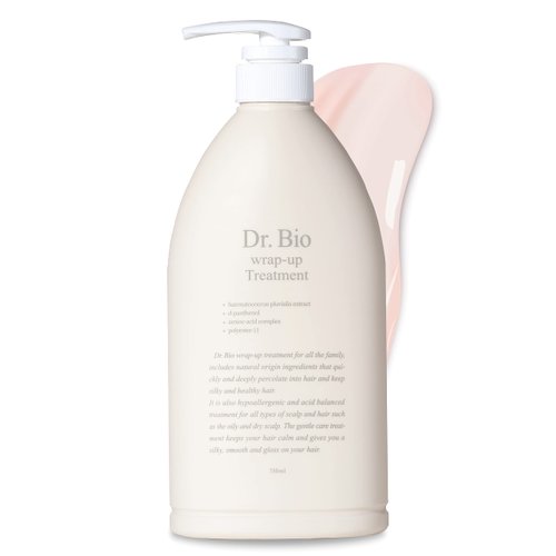 Dr. Bio Wrap-Up Treatment (25.36oz/750ml)| Damaged Hair Repair Treatment, Moisturizing Protein Conditioner for Volume with Probiotics & Amino Acid, Sensitive Scalp Relief, Korean Hair Care, Vegan