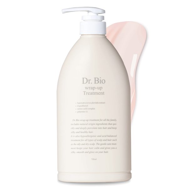 Dr. Bio Wrap-Up Treatment (25.36oz/750ml)| Damaged Hair Repair Treatment, Moisturizing Protein Conditioner for Volume with Probiotics & Amino Acid, Sensitive Scalp Relief, Korean Hair Care, Vegan