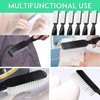 6 Pack Nail Brush Cleaning Nail Dust Brush, HOFASON Nail Brush for Cleaning Fingernails, Handle Grip Nail Brush Cleaner for Nail and Toenail Foot Manicure Pedicure Tools Scrub Brush Men Women (Black)