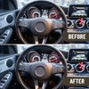 Car Steering Wheel Button Stickers Cover Replacement for Mercedes Benz ML GL GLK GLA CLA CLS SL A B C E G Class Interior Switch Button Decoration Trim