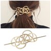 Vacaonio Metal Gold Hair Stick Pin Viking Celtic Knot Hair Bun Stick Clip Celtic Knot Hairpin Gold Hair Bun Slide Long Hair Stick Decorative Hair Accessories for Women and Girls Headdress