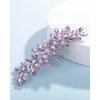 Rumtock Boho Violet Crystal Hair Comb for Women Girls Wedding Bridal Hair Piece Handmade Jewelry Banquet Prom (Violet)