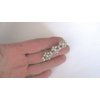 Small crystal flower shaped alligator hair clip for fine thin hair