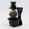 lasenersm 1 Piece Acrylic Shaving Brush and Razor Holder Shave Brush Stand Beard Brush Holder Razor Stand Razor Brush Holder for Razor Storage Men's Shaving Tool, Black