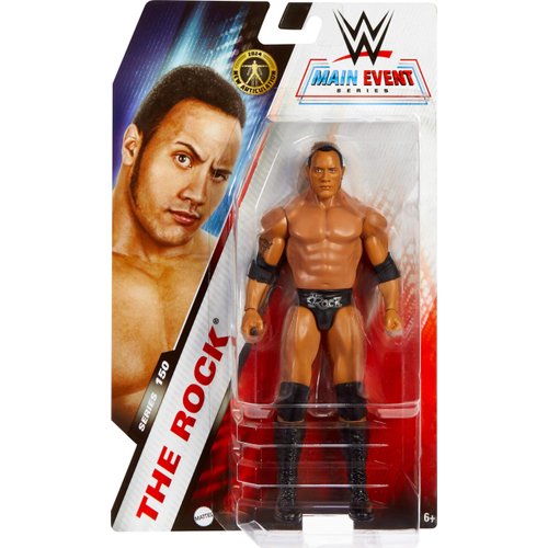 Mattel WWE Action Figure, 6-inch Collectible The Rock with 10 Articulation Points & Life-Like Look