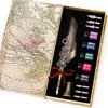 AIYNC Feather Pen Set, Feather Pen Set, with Feather Pen, Feather Calligraphy Pen Set, Writing Calligraphy Pen, Writing Letters, Diaries, Signatures, Invitations and More (Grey)…