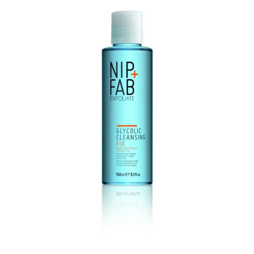 Nip + Fab Glycolic Acid Fix Foaming Cleanser for Face with Olive Oil, Exfoliating Resurfacing AHA Facial Cleansing Foam Wash for Exfoliation Even Tone Brighten Skin, Fine Lines and Wrinkles