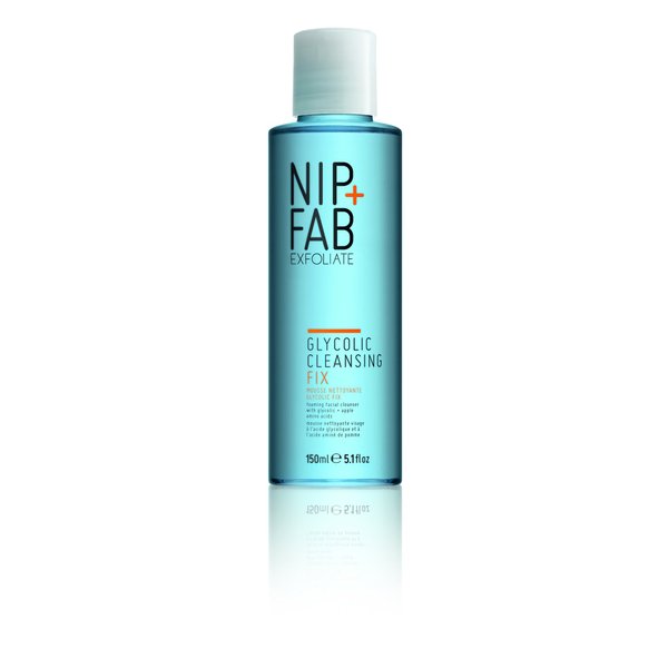 Nip + Fab Glycolic Acid Fix Foaming Cleanser for Face with Olive Oil, Exfoliating Resurfacing AHA Facial Cleansing Foam Wash for Exfoliation Even Tone Brighten Skin, Fine Lines and Wrinkles