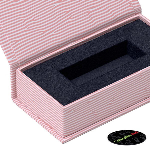 Caterpillar Red 4 x Magnetic USB Presentation Gift Boxes, Pink Color, Flash Drives, Removable Drives, Wedding USB Box, Wedding Presentation Gift Box, Photography