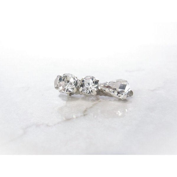 Generic Small crystal alligator hair clip for fine thin hair Set 2(Clip quantity: 2 clips)