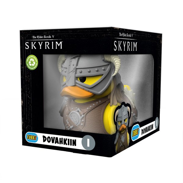 TUBBZ Boxed Edition Dovahkiin Collectible Vinyl Rubber Duck Figure - Official Skyrim Merchandise - Fantasy Video Games