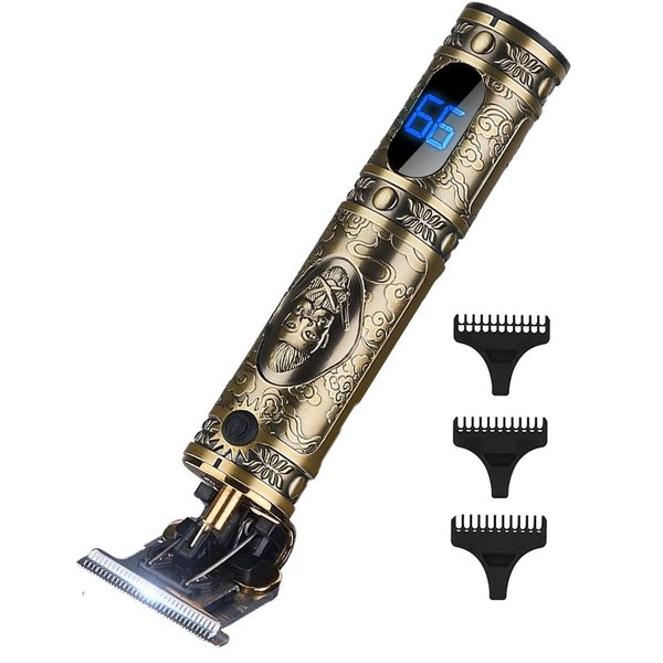 ROMONIX Hair Clippers for Men Hair Trimmer for Barbers, Professional Cordless T Blade Trimmer, Beard Edger Liners for Men, Barber Shavers for Hair Cutting, Gold Knight Close-Cutting Hair Machine