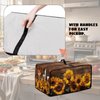 Doojoayie Sunflower Toaster Cover 4 Slice Kitchen Appliance Covers 18.5"x14.5"x 9" Small Appliance Dust Protector with Top Handle Easy to Storange
