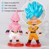 16 Piece Set of Dragon Goku Action Figure, 3" Height. Used as a Cake Topper or Party Favor Supplies, and are Perfect for Collectors of Dragon Play Balls z Toys Memorabilia.