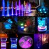 [4-Pack] Submersible LED Lights with Remote Control, 16 Colors Changing Waterproof LED Tea Lights, Pool lamp Battery Operated Underwater Pond Lights for Aquarium Garden Wedding Party, White (YFY2201)
