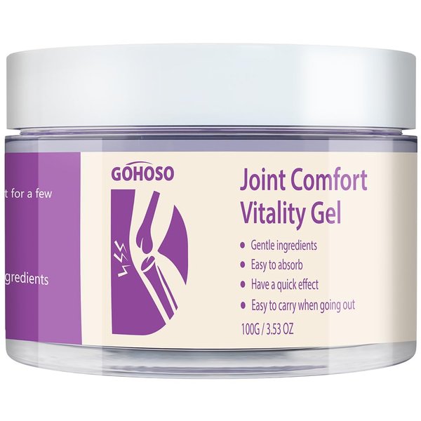 Joint Purple Gel, Cooling Massage Cream with Turmeric for Back, Neck, Joints & Muscles – Hydrating Gel for Active Lifestyles